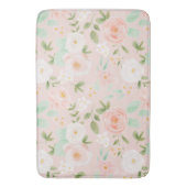 Waterverf Rozen Bloemen in Roze en Perzik Badmat (Voorkant Verticaal)