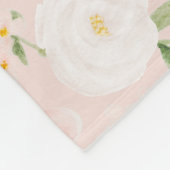 Waterverf Rozen Bloemen in Roze en Perzik Fleece Deken (Hoek)