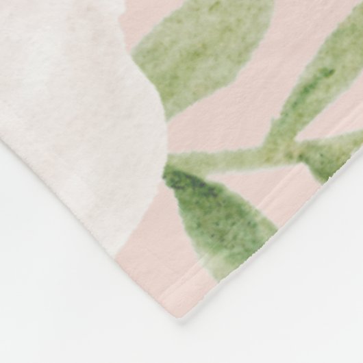 Waterverf Rozen Bloemen in Roze en Perzik Fleece Deken (Hoek)