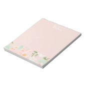 Waterverf Rozen Bloemen in Roze en Perzik Notitieblok (Linkerzijde)