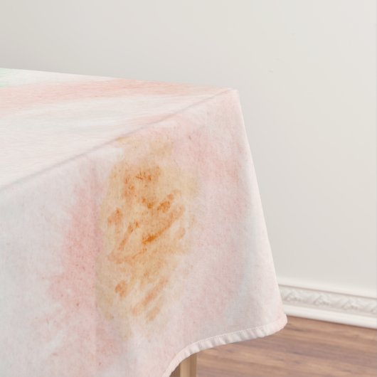 Waterverf Rozen Bloemen in Roze en Perzik Tafelkleed (Voorbeeld)