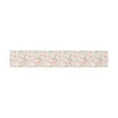 Waterverf Rozen Bloemen in Roze en Perzik Uitnodigingen Wikkel (Vlak)