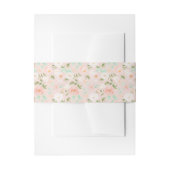 Waterverf Rozen Bloemen in Roze en Perzik Uitnodigingen Wikkel (Voorkant Voorbeeld)