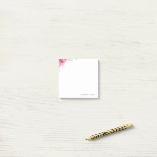 Waterverf Rozen bloemen legante Sjabloon Moderne Post-it® Notes (Op bureau)