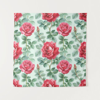 Waterverf Rozen: Bloemen naadloze illustratie. Wandkleed