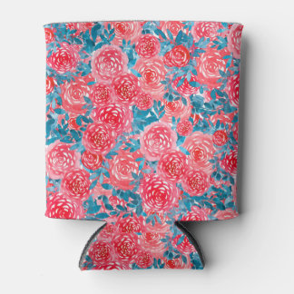 Waterverf Rozen Bloemen Tapestry Blikjeskoeler
