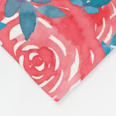 Waterverf Rozen Bloemen Tapestry Fleece Deken (Hoek)