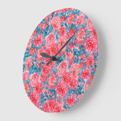 Waterverf Rozen Bloemen Tapestry Grote Klok (Hoek)