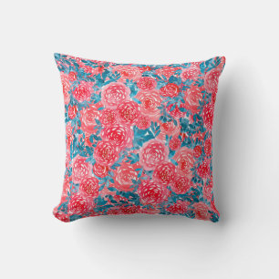 Waterverf Rozen Bloemen Tapestry Kussen