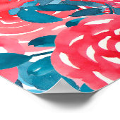Waterverf Rozen Bloemen Tapestry Poster (Hoek)