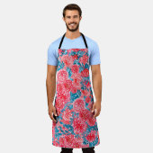 Waterverf Rozen Bloemen Tapestry Schort (Gedragen)