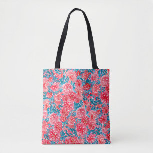 Waterverf Rozen Bloemen Tapestry Tote Bag