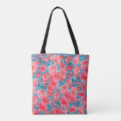 Waterverf Rozen Bloemen Tapestry Tote Bag (Achterkant)