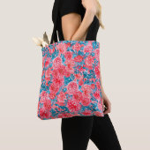 Waterverf Rozen Bloemen Tapestry Tote Bag (Dichtbij)