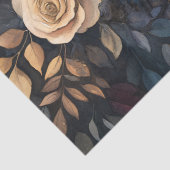 Waterverf Rozen boeket bladeren kleurrijke ontkopp Tissuepapier (Detail)