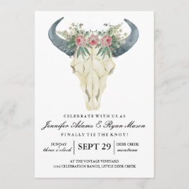 Waterverf Rozen Bohemian Wedding Kaart
