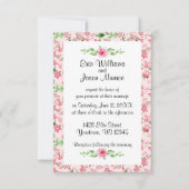 Waterverf Rozen Border bruiloft uitnodiging (Voorkant)