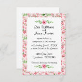 Waterverf Rozen Border bruiloft uitnodiging (Voorkant / Achterkant)