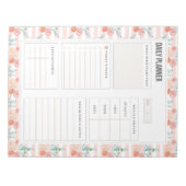 Waterverf Rozen Bouquet 40 pagina's Daily Planner Notitieblok (Voorkant)