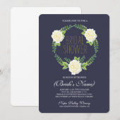 Waterverf Rozen Bridal Shower Invitation Kaart (Voorkant / Achterkant)