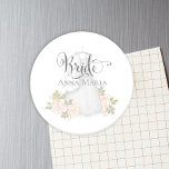 Waterverf Rozen Bride Wedding Dress Floral Magneet<br><div class="desc">Dit vrijgezellenfeest,  bruidjes canvas tas,  met waterverf rozen,  met de hand geschilderde botanische bloem,  maakt een mooi trouwcadeautje tas,  bruidfeest,  teambruid,  tas van het bruiloft,  bruiloft canvas tassen,  huwelijksjurk</div>