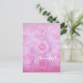 Waterverf rozen briefkaart (Staand voorkant)