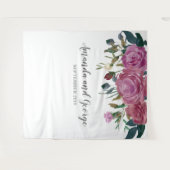 Waterverf rozen bruiloft floral wandkleed (Voorkant (horizontaal))