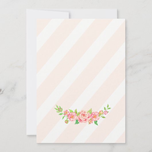 Waterverf Rozen bruiloft Kaart (Achterkant)