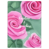 Waterverf Rozen bruiloft Klembord (Achterkant)