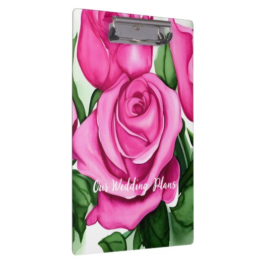 Waterverf Rozen bruiloft Klembord (Rechts)