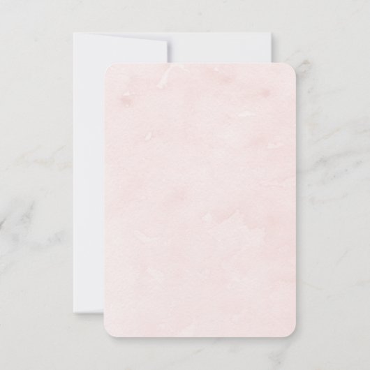 Waterverf Rozen Bruiloft RSVP Kaart (Achterkant)