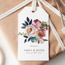 Waterverf Rozen Bruiloft Vrijgezellenfeest Favor Cadeaulabel