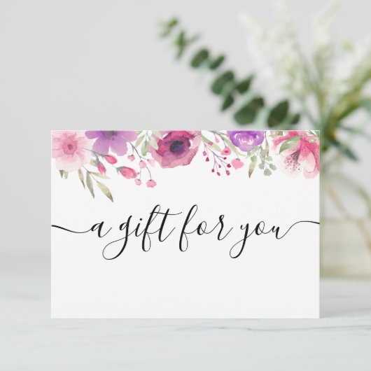 Waterverf Rozen Cadeaubon (Staand voorkant)