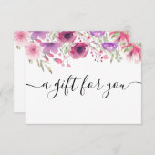 Waterverf Rozen Cadeaubon (Voorkant / Achterkant)