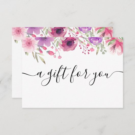 Waterverf Rozen Cadeaubon (Voorkant / Achterkant)