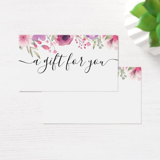 Waterverf Rozen CadeauKaart Visitekaartje (Bureau)