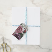 Waterverf rozen cadeaulabel (Met Touw)