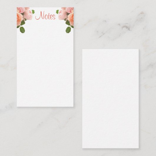 Waterverf Rozen Calligraphed Script Sjabloon Chic (Voorkant / Achterkant)