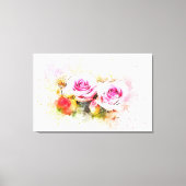 Waterverf Rozen Canvas Afdruk (Voorkant)