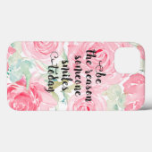 Waterverf rozen Case-Mate iPhone case (Achterkant (horizontaal))