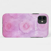 Waterverf rozen Case-Mate iPhone case (Achterkant (horizontaal))