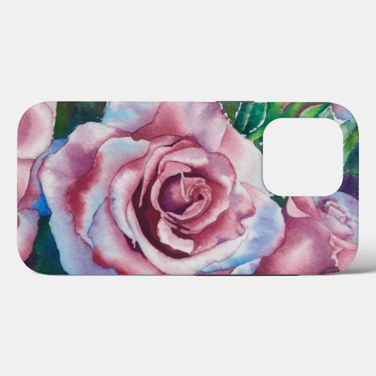 Waterverf Rozen Case-Mate iPhone Case (Achterkant (horizontaal))