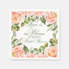 Waterverf Rozen Chic Vrijgezellenfeest Servet