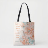Waterverf Rozen Christelijke Schrift Jeremia 1:5 Tote Bag (Voorkant)