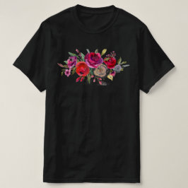 Waterverf Rozen Colorful Bouquet of Flowers T-shirt
