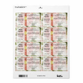 Waterverf Rozen Cosmetische spray Productlabel Etiket (Full Sheet)