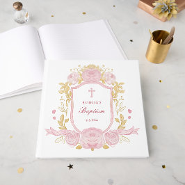 Waterverf Rozen Crest doop gastenboek