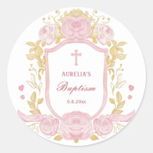 Waterverf Rozen Crest Doop Grote Sticker