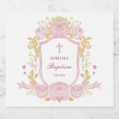 Waterverf Rozen Crest doop Likeur Labels Likeurfles Etiket (Enkel label)