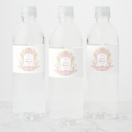 Waterverf Rozen Crest Doop Waterfles Etiket